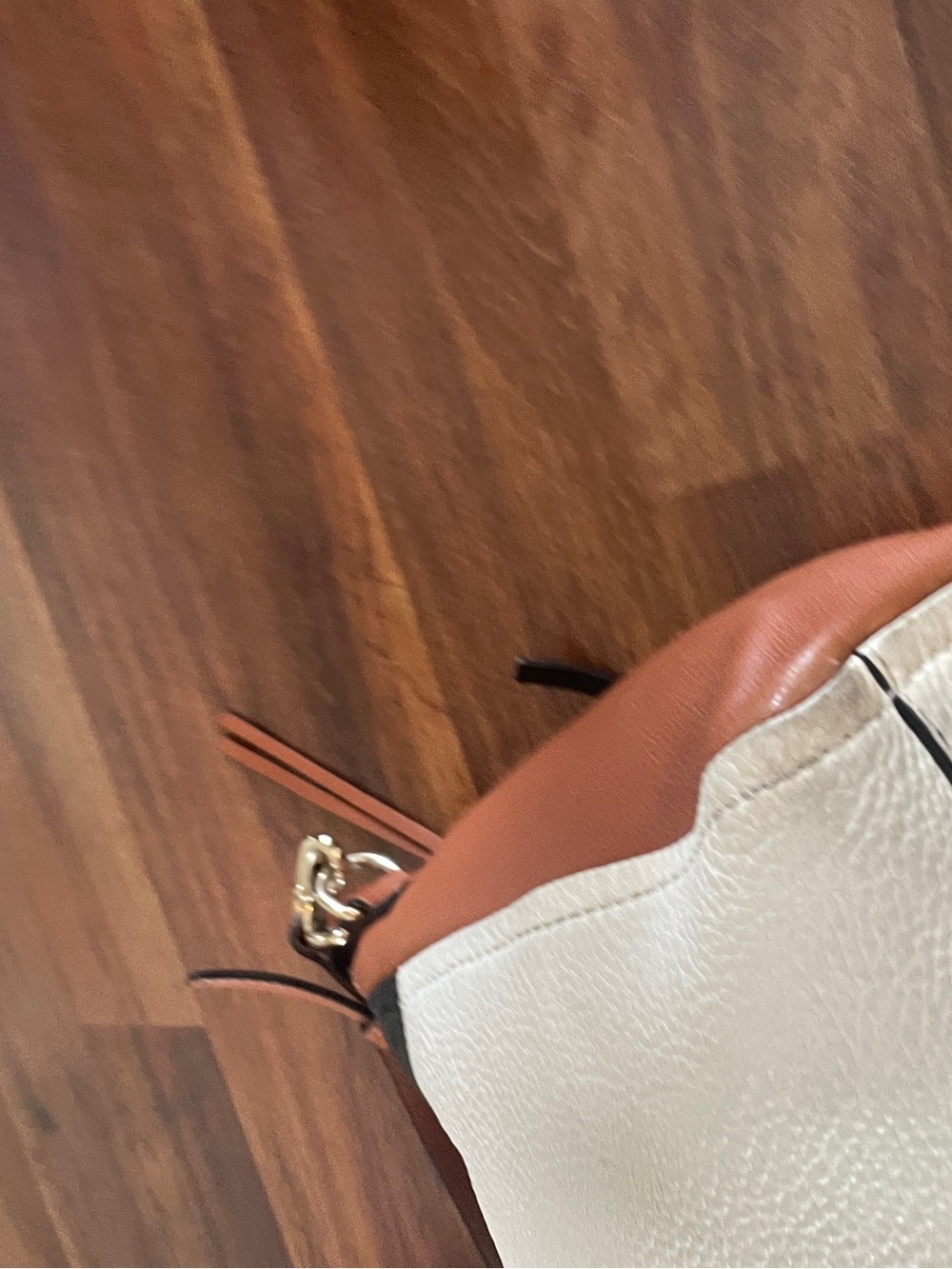 Kate Spade Colorblock Purse Crossbody Black White Brown Flap - Picture 7 of 16